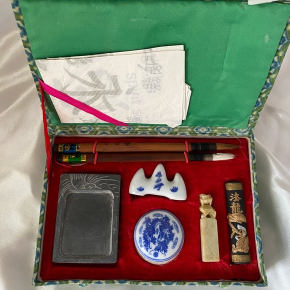 Vintage Chinese Calligraphy Ink set. Mid 80’s. - Picture 8 of 9